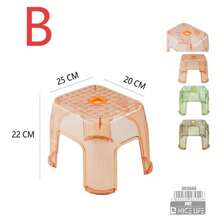 Banqueta de cristal em 5 estilos / Banqueta em PET/PP de cor aleatória / Banqueta para banheiro para trocar sapatos - Banqueta de cristal multiestilo