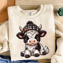 6 Cute Highland Cow Heat Transfer Stickers, Fashionable And High-Quality DIY Shirts, Jeans, Masks, Backpacks Special Durable Heat Transfer Stickers - Personalized Style Design - 彩色 - 查看 8