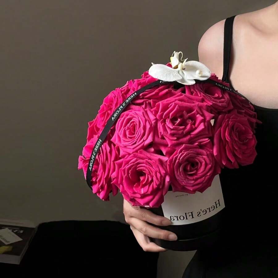 Small/Medium/Large Round Cylinder Flower Vase, DIY Flower Packaging Box, Rose Valentine's Day Gift Box, Small/Medium/Large Round Cylinder - Multicolor - View 1