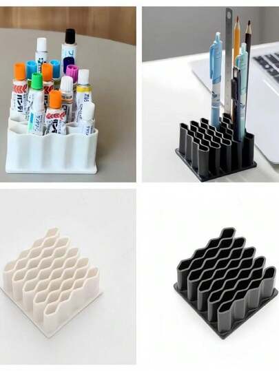 1pc Makeup Organizer, Large Capacity Silicone Desktop Storage Box, Multi-Functional Pen Holder, Toothpaste, Lipstick, Eyebrow Pencil Storage, Face Mask, Spoon, Organizer, Desktop Divider, Multi-Functional Makeup Sample, Eye Cream, Massage Stick, Spatula Storage Box, Surprise Storage Organizer