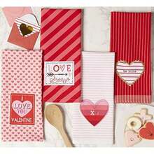 DII Juego de toallas de cocina para el día de San Valentín, 18 x 28 pulgadas, , 2 piezas(Amor Dishtowel Set, 18x28") - Multicolor - Ver 6