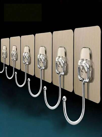 15pcs Strong Adhesive Hooks - No Drilling Required, Transparent Bathroom And Kitchen Hooks, Suitable For Keys, Bathroom, Shower, Outdoor, Kitchen, Doors, Home Decor, Kitchen Curtains, Waterproof And Oil-Proof, No Trace Left After Removal - Also Suitable For Towels, Utensils And Tools - Ideal For Home, Office And Hotel Use; Home Organization, Office Storage, Streamlined Design, Minimalist Style, Durable Plastic, Practical Hooks, Suitable For Office Managers And Small Apartments.