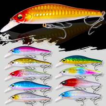 5个/包 浮水型米诺摇摆饵 10厘米 10克 钓鱼路亚 适用于潜水深度0.5-1.5米 硬饵 - 彩色 - 查看 1