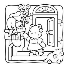 1 Pieza 21x21cm "Pequeños Amigos Vol.2" Libro para colorear lindo para adultos, papel grueso y opaco, líneas claras | Adorables compañeros animales y alegres escenas al aire libre, alivio del estrés, regalo ideal para amantes de los animales, adecuado para invierno. Útiles escolares y de papelería aplicables, adecuado como regalo para niñas, San Valentín, Año Nuevo - Pequeños amigos 2 - Ver 5