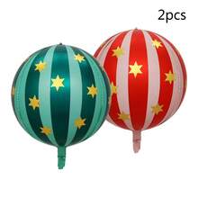 2 quả bóng bay hình ngôi sao 4D sọc 3D tròn bằng giấy bạc nhôm, kích thước 22 inch, thích hợp trang trí tiệc sinh nhật, phù hợp cho tiệc sinh nhật lần thứ nhất. - Nhiều màu - Xem 12