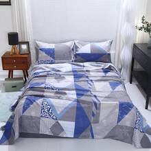 1pc Cute Cartoon Camper Van Bedding Set, Soft & Skin-Friendly, Wrinkle-Resistant, Suitable For Rental Apartment Double Bed, Hotel King Bed, Bedroom Double Bed, Dorm Single Bed, Can Be Firmly Fixed On Mattress - Cool Tone - View 9