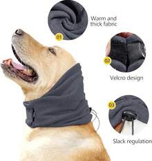 MEISO 2 Piezas Orejeras Antiruido para Perros,Suaves y Ajustables, Protección Auditiva Ruidos Fuerte para Aliviar Estrés y Ansiedad en Mascotas - Gris - Ver 3