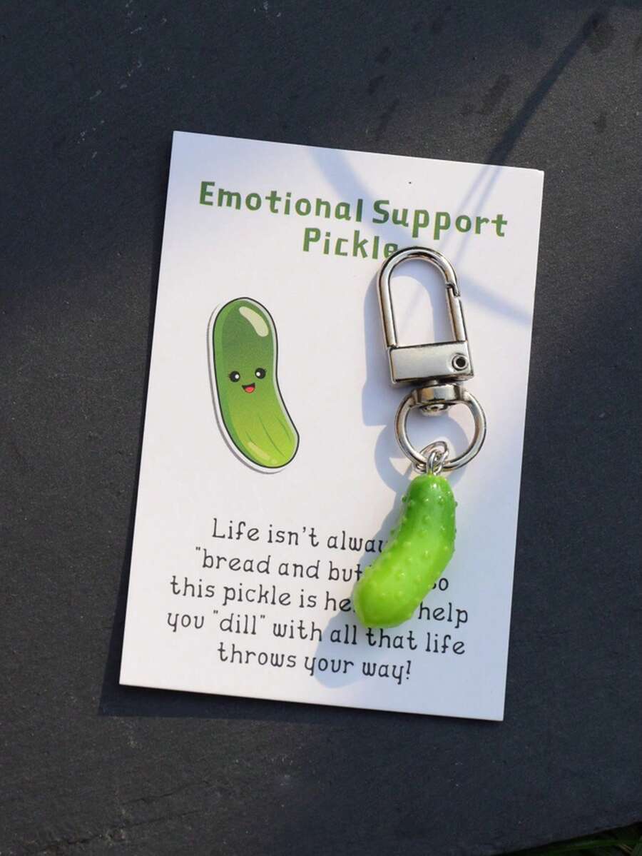 1 Stück Kimchi Schlüsselanhänger - Beständiges Harz, grün, lustiges und einzigartiges Geschenk, geeignet zum Verschenken an Freunde und Geliebte (ohne Karte)