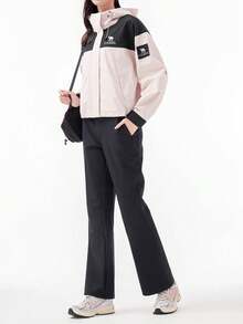 CAMEL CROWN Women's Outdoor Softshell Pants, Thermal Lined, Anti-Static, Water-Resistant, Flared Leg, Suitable For Hiking And Mountaineering, Autumn/Winter - Phantom Black - View 3