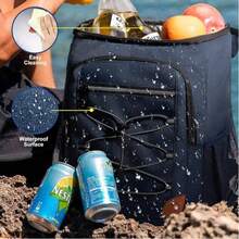 Backpack Cooler Box Insulated And Leak-Proof Unisex 36-Can Soft Cooler Backpack Insulated Waterproof Large-Capacity Cooler Bag Portable Lunch Camping Travel Picnic Hiking - Blue - View 5