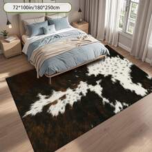 Cashmere-Like Cow Texture Fun Style Printed Large Carpet, Exquisite Carpet, Comfortable And Beautiful, Versatile Decorative Style, Suitable For Living Room Carpets, Sofa Cushions, Door Mats, Bedroom Carpets, Outdoor Carpets, Malls, Cafes And Other Scenarios, Easy To Clean And Machine Washable, Available In Multiple Sizes. - 彩色 - 查看 5