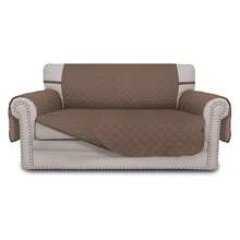 Reversible Loveseat Couch Cover For 2 Cushion Couch Sofa Cover For Dogs Water Resistant Furniture Protector With Foam Sticks Elastic Straps For Pet Loveseat, Brown/Brown - Multicolor 1959 - View 1