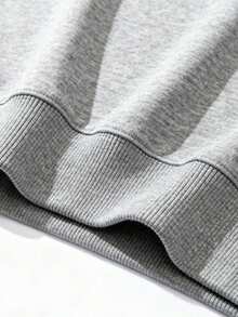 Women's Casual Hoodie, Outdoor Fashion, Holiday Gifts, Crew Neck Sweatshirt With Layered Hand Print And Colorful Heart, Fashionable Plush Long Sleeve Sweatshirt In Multiple Colors And Styles, Urban Fashion, Loungewear,  Sweatshirt, Plush Lined Top, Oversized Sweater, Curvy Women, Fashion Lovers - 淺灰色 - 查看 4