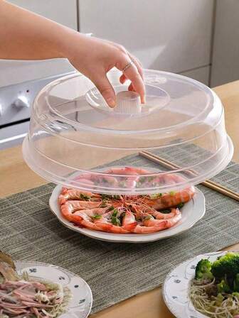 Microwave-Friendly Ventilated Lid, Transparent Food Saver Cover For Kitchen, Suitable For Vegetables, Fruits & Food Contact, Heat Resistant, For Kitchen Accessories,Kitchen,Food,Camping