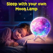 Paint Your Own Moon Lamp Kit, Cool Gifts DIY 3D Moon Night Light, Arts And Crafts Ages-12, Space Art Supplies Craft Kits, Girls Boy Birthday  Gifts Ages 10 11 12+
