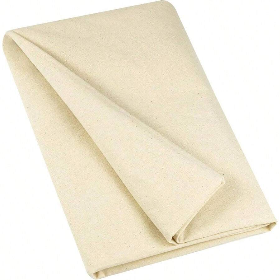 Medium Weight Cotton Muslin Fabric: 63 Inchx 2 Yards Unbleached Muslin Linen Fabric Material Sewing Material Apparel Cloth - 2 YARD + Natural - View 1