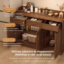Lperfecta Para Comedor Moderno Roble Con Blanco 120x36x100cm - Camel - Ver 3