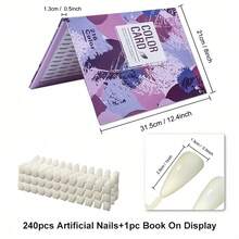 160 Colors/216 Colors Marble Color Chart + 240pcs Nail Tips Display Book, Nail Polish Storage Album, Nail Art Design Catalog, Includes 240PCS Nail Tools. Marble Pattern Nail Art Display Book, Suitable For Nail Technicians, Salons And Home Use, As Gel Polish Organizer, White Marble Design For Nail Art Reference Guide. 160 Colors Nail Polish Color Chart, Nail Gel Sample Display Board, 160 Color Palette Color Card, 240 Color Card Album