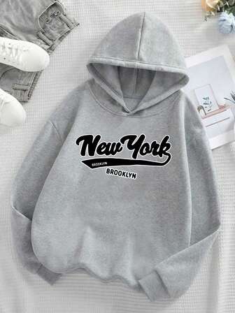 Sudadera con capucha gris claro de moda todo a juego para jóvenes en otoño e invierno, versión ligera, se puede personalizar, regalos para adolescentes