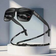 With Chain Fashion Vintage Unisex Glasses Luxury Designer Style Colorful Stripe Design Square Frame For Beach Vacay Driving Fishing Outdoor Leisure - GL-F364 - 查看 1