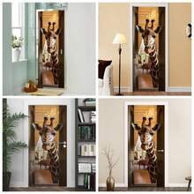 Stairs Art Door Sticker Bedroom Livingroom Bathroom, 2PCS Wall Decal Self - Adhesive Waterproof Removable Door Murals Wallpaper Home Decoration SP - F202 - Sp-f24141 + 30,3"x78,7" - Xem 1