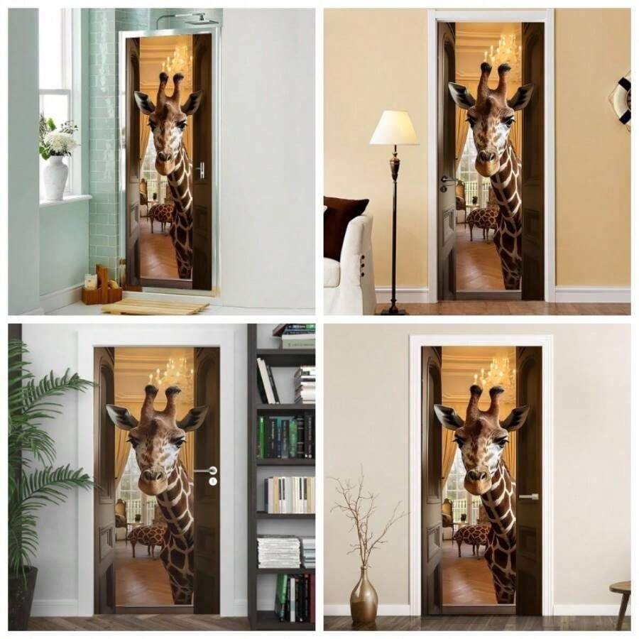 Stairs Art Door Sticker Bedroom Livingroom Bathroom, 2PCS Wall Decal Self - Adhesive Waterproof Removable Door Murals Wallpaper Home Decoration SP - F202 - Sp-f24141 + 30,3"x78,7" - Xem 1