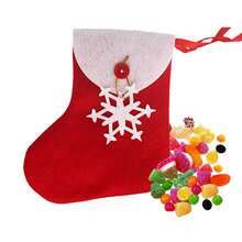 1 Stück neue Weihnachtsdekoration, Schneeflocken Weihnachtsstrumpf, Weihnachtsbaum Hängedekoration, Geschenktüte, Weihnachtsgeschenk, Filz Weihnachtsstrumpf, Kamin Hängedekoration, 3D Weihnachts-Hängedekoration, Weihnachtsatmosphäre Dekoration, Weihnachtsgeschenk