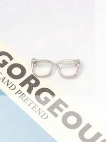 眼镜造型胸针，合金材质，防滑腰带别针，迷你配饰礼品 - 均碼 - 查看 11