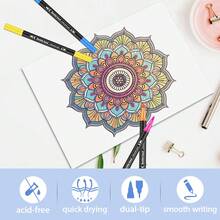 Natural & Mandala Theme Coloring Book Set - Digital Drawing & Coloring Book With 24 Color Markers, 44 Pages, Floral Designs For Beginners To Advanced, Hard Cover, Original Design, Easy & Relaxing, Single-Sided Printing, Thick Paper, Spiral Bound – Perfect For Men & Women, Vivid Patterns For Christmas, Halloween & Thanksgiving Decoration