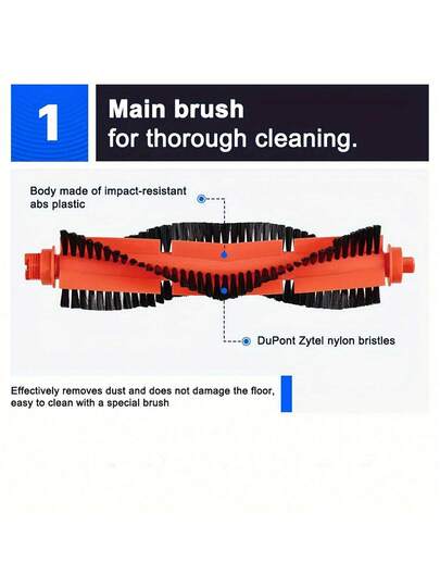 Xiao Robot Stofzuiger S10 S12 B106GL, Replacement Main Side Brush, Filter, Mop Cloth, Sweeping Accessories Set Compatible 2S/P/Pro/ XMSTJQR2S/ STYTJ02YM Models view 2