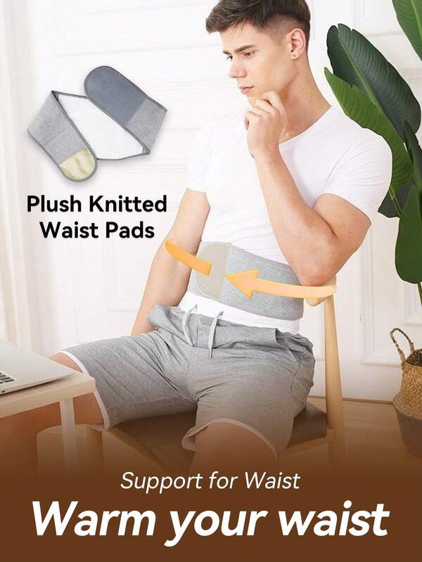 Warm And Cozy Winter And Autumn Waist Support Belt With Plush Padding, Suitable For Protecting The Stomach And Abdomen During Cycling, Ideal For The Elderly To Keep Warm In Cold Weather. Thickened Waist Belt For Autumn And Winter.