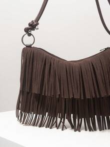 Assorted Shoulder Bag, Brown Wallet, Bohemian Style, Women's Gift, Holiday Essential, Autumn/Winter (Random Pattern),Vacation Essentials - Chocolate Brown - View 4