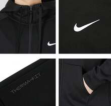 Nike New Men's Sporty And Stylish Training Cardigan, Breathable Hoodie - Black - View 6