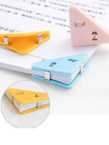 7个彩色三角形纸质文件夹，耐用塑料材质，多用途防滑，适用于办公、学习、文件收纳和存储，三角形角夹文件夹 - 彩色 - 查看 7