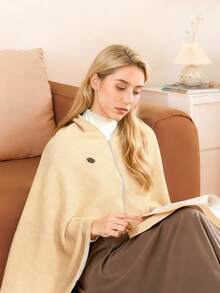 女士可穿戴加热毯，USB加热披肩，便携式无线旅行加热披肩，加热毯，单人加热毯，便携式电热毯，柔软保暖加热围巾，冬季保暖围巾，温度可调，适合办公室午休、户外露营旅行、客厅沙发、汽车旅行等场合，保暖舒适。