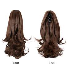 16英寸夹式马尾辫接发，女士卷曲波浪马尾辫接发，适用于各种场合，轻盈防滑。 - 彩色 - 查看 17