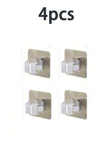 8PCS/4PCS/1pc Multifunctional Mop And Broom Holder With Hooks, Wall Mounted Adhesive Broom Hanger, Detachable Waterproof Anti-Slip Tool Organizer For Home, Bathroom, Kitchen, Garden And Garage - Multicolor - View 16