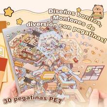 20 Escena de Pegatinas en Miniatura 3D, Calcomanías de Casa con 2 Pinzas, stickers para niños, Calcomanias Divertidas, sticker 3d, Regalos para Adultos y Niños - 1 - Ver 7