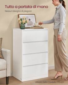 Drawer Storage Cabinet - White - View 3