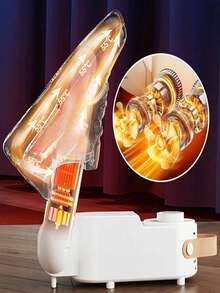 Secador de pies desodorizante, silencioso, de secado rápido, secador de zapatos a temperatura constante, ABS blanco plegable de 90 grados para uso doméstico - Blanco - Ver 4