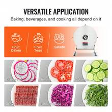 Electric Vegetable Slicer, 0-0.5"/0-12mm Thickness Adjustable Commercial Slicer Machine, Convertible To Manual, Stainless Steel Food Cutter Slicing Machine, For Potato, Lemon, Tomato, Apple - Silver - View 6