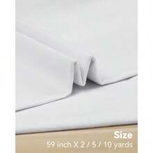 Medium Weight Cotton Muslin Fabric: 63 Inchx 2 Yards Unbleached Muslin Linen Fabric Material Sewing Material Apparel Cloth - 10 YARDS + Bleached - View 3