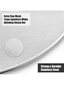Stainless Steel Splatter Screen, Fits Frying Pan, Round Stainless Steel Oil Splash Guard Cover - Multicolor - View 11