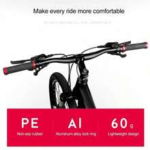 1pc Bicycle Non-Slip Straight Handlebar Grip, TPR Rubber Round Mountain Bike Handle Bar - Multicolor - View 6