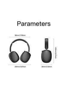 Wireless Headphones With Deep Bass, Lightweight And Foldable Design, Built-In Microphone, Compatible With 3.5mm Audio Cable, Stereo Sound, Suitable For Travel, Work, Laptops, And Mobile Phones. Wireless Gaming Headphones For IOS, A Top Choice For Christmas And Birthday Gifts. - Black - View 10