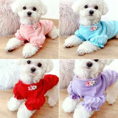 1 pieza Pijama para mascotas perro, adecuado para Teddy, Poodle, perros pequeños, otoño/invierno
