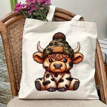 6 Cute Highland Cow Heat Transfer Stickers, Fashionable And High-Quality DIY Shirts, Jeans, Masks, Backpacks Special Durable Heat Transfer Stickers - Personalized Style Design - 彩色 - 查看 6