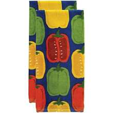 T-fal Textiles - Toalla de cocina, paquete de 2, café(Peppers) - Multicolor - Ver 4