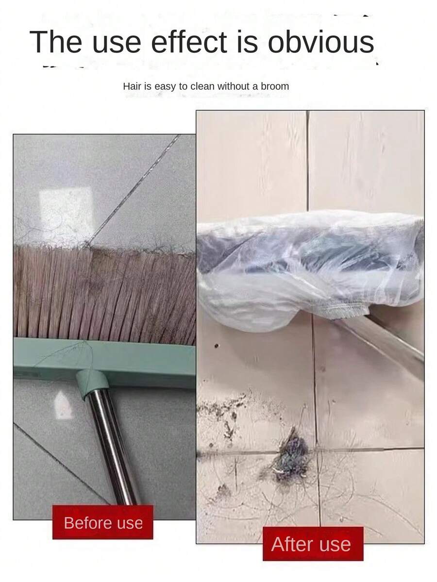 10个/50个/100个一次性软垫扫帚套，无纺布扫帚头套，用于清洁毛发和碎屑，粘贴式清洁 - 彩色 - 查看 1