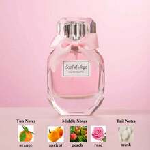 一瓶55毫升/1.85液盎司女士甜美花香香水，饰有粉色可爱蝴蝶结，适合作为送给女朋友/生日/表白/情人节的礼物，是理想的送礼之选。甜美花香